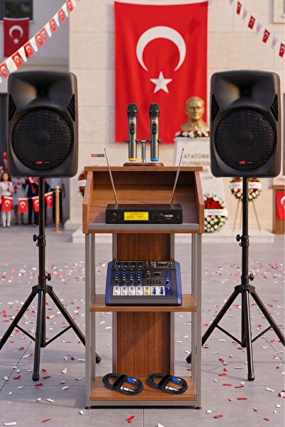 Lastvoice School Paket-1 Okul Tören Ses Sistemi Full Set (HOPARLÖR ANFİ MİKRO...