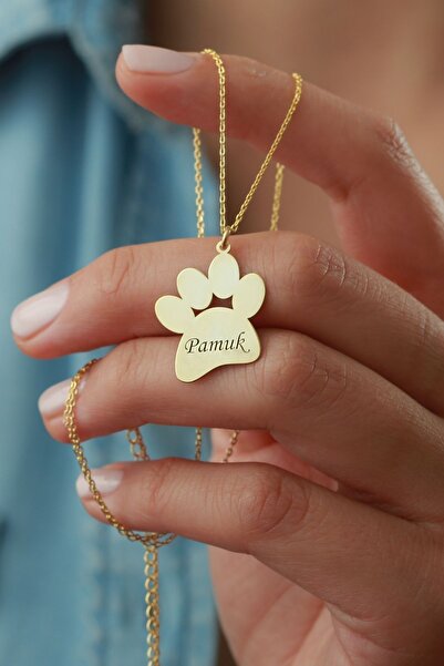 Silvano Jewelry 925 Ayar Gümüş Isimli Pati Kolye