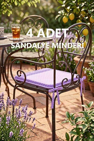 sevilya Comfort 4 τεμάχια μαξιλάρια καρέκλας με κορδόνια, ειδικά ραμμένα, από...