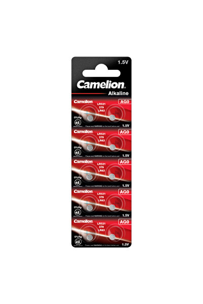 CAMELİON Set de 10 Baterii Alcaline AG0 / LR521 / LR63 1.5V, Dimensiuni 5.8x2...