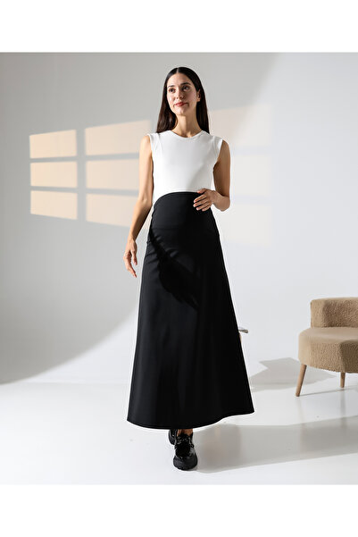 WAYS Γυναικεία μαύρη φούστα εγκυμοσύνης Diver με ρυθμιζόμενη μέση, casual & κ...