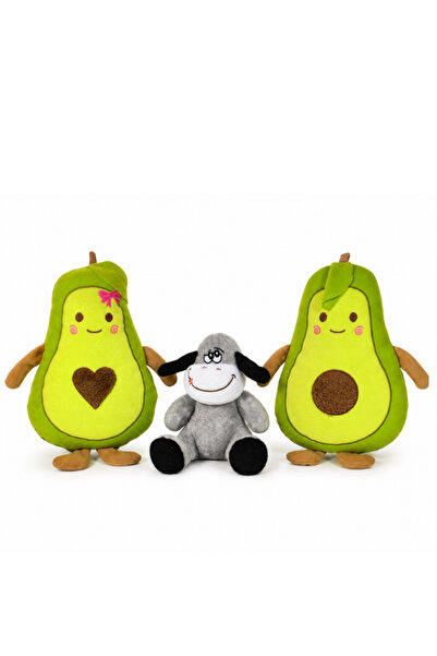 esdishopping Avokado Kalpli & Avokado & Sevimli Eşek Peluş Oyuncak Yumuşak Do...