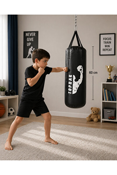 TOPRAK SPORT ELDİVEN Ve Karabina Hediyeli 60 X 25 Cm Boks Torbası