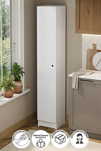 Bofigo Kapaklı 5 Bölmeli Çok Amaçlı Dolap Çok Amaçlı Mutfak Dolabı Banyo Dola...