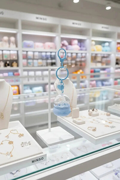 Miniso Sanrio Lisanslı Cinnamoroll Kristal Top Sıvı Anahtarlık - Hareketli Fi...