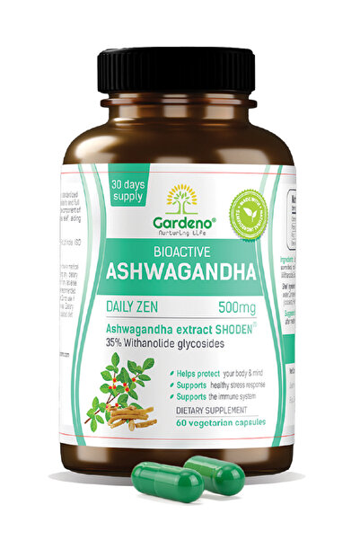 Gardeno اشواغاندا شودن® قوة إضافية 14 ضعفًا مع 35% من ويتانوليدات - دعم للتوت...