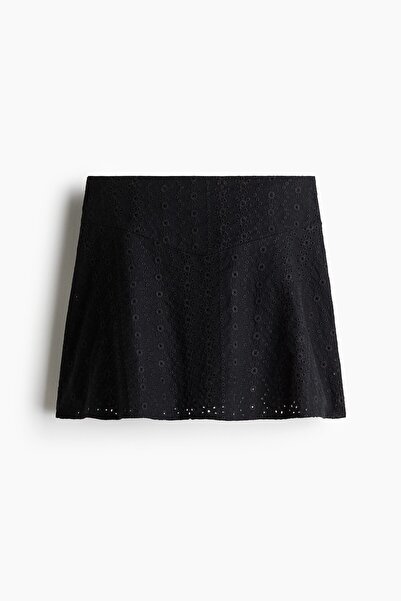 H&M Nakış İşlemeli Mini Etek