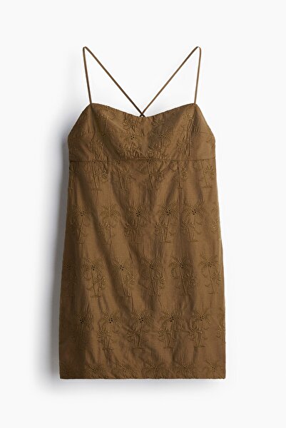 H&M İşlemeli ve Askılı Elbise