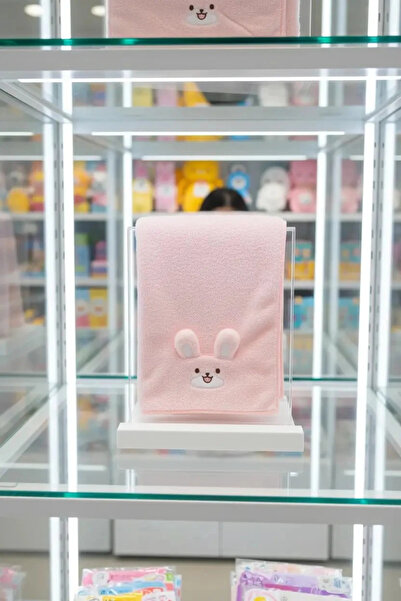 Miniso Lisanslı Sevimli Hayvanlar Serisi Tavşan Emici Saç Havlusu – Hızlı Kur...