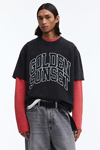 H&M Kısa ve Geniş Tişört Oversized Fit