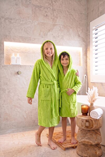 Ender Home رداء حمام بغطاء للرأس من CottonVerse للشباب والأطفال – 100% قطن، ل...