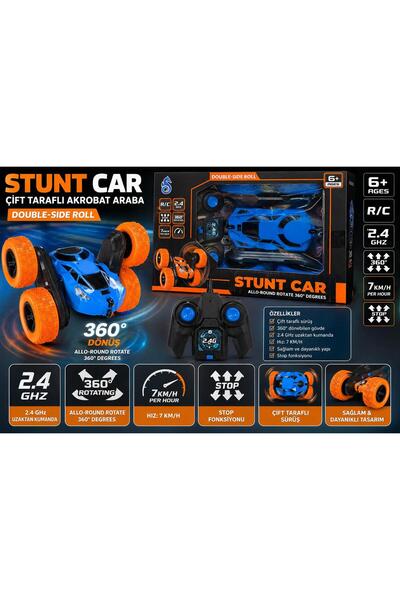 Hepsilazım Uzaktan Kumandalı 360° Dönen Şarjlı Akrobat Stunt Car Araba