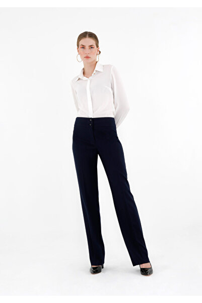 G-Line High Waist Pipe Leg Maxi Length Trousers