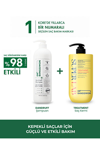 DR BANGGIWON Kepek Karşıtı Şampuan ve SuperLab Treatment Saç Kremi 2x1000 Ml