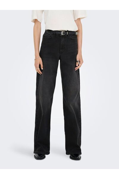 JDY Jeans mit weitem Bein JDYFELINA-FINA Hohe Taille Weiter Beinschnitt Jeans