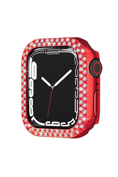 Other Mey İthalat® Watch 42mm Taşlı Kasa - Kırmızı