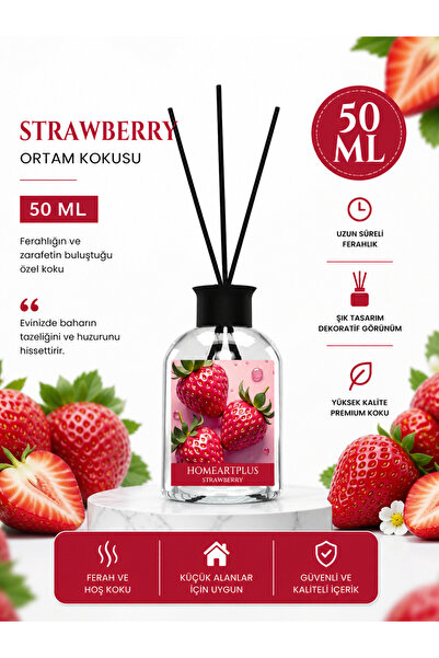 homeartplus Strawberry Oda kokusu bambu esansiyel uçucu yağ 50 ml