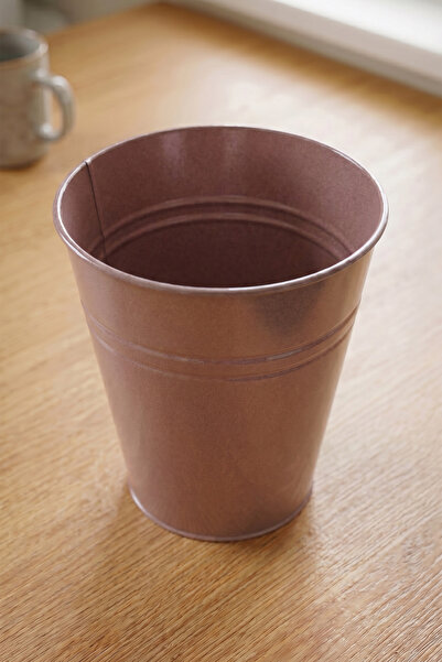 Desen Dekorasyon Konik Metal Saksı & Vazo - 25 cm Dekoratif Çok Amaçlı Renkli...