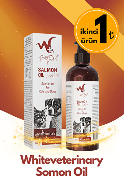 WhiteVeterinay Salmon Oil Cat&dog 200 Ml ( Omega 3 Ve 6 Içerikli Somon Yağı )