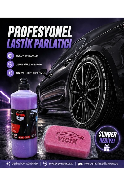 ROX KİMYA Jel Lastik Parlatıcı 750ml 1 Adet Sünger Hediye