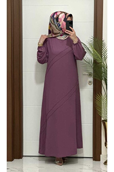 MODA ALMİRA 1986 K-85 VİOLET RENK GONCA ELBİSE