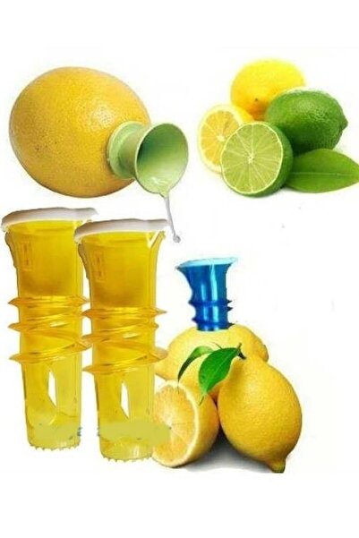abnturk Vidalı Limon Sıkıcı Limon Suyu Pratik Kapaklı 2 Adet