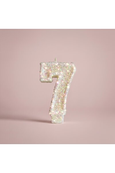 Miki & Miki Pembe Simli Pasta Mumu Doğum günü mum 7 yaş