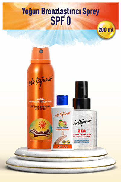 Eda Taşpınar Yoğun Bronzlaştırıcı Sprey 200ml -Zeytin El Kremi& Collagen Maske