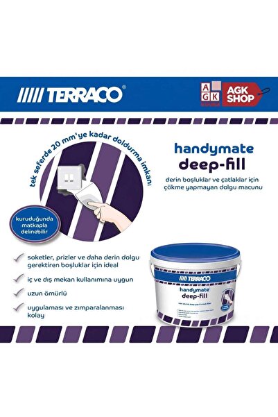 TERRACO Handymate Derin Boşluk Ve Çatlak Tamir Dolgu Macunu - 1 Lt