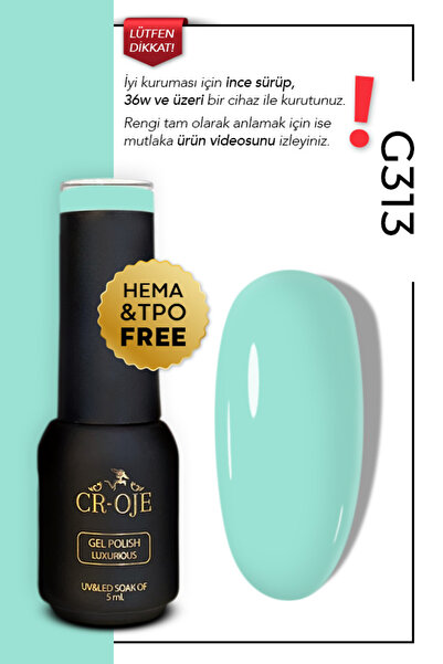 CROJE KALICI OJE Kalıcı Oje G313 - Su Yeşili ( 5 Ml)