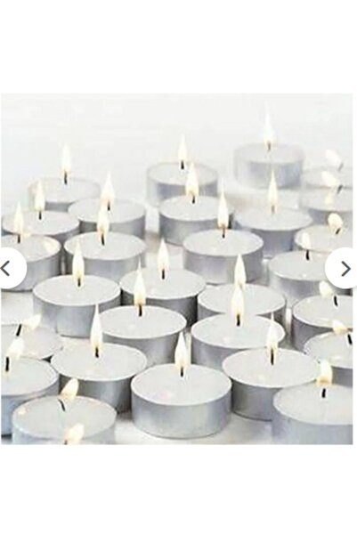 Genel Markalar 50 Li Tealight Mum Beyaz Tea Light 50 Adet