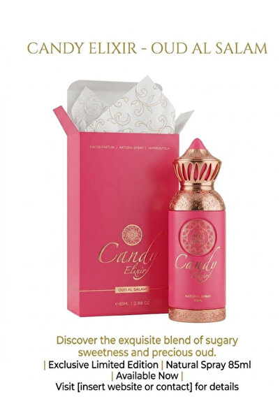 Oud Al Salam عطر كاندي إليكسير EDP 85 مل، عطر حلو فاخر للجنسين، صنع في الإمار...