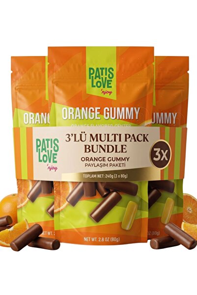 Patiswiss Patislove Sütlü Çikolata Kaplı Portakallı Yumuşak Şekerleme, 80G x ...