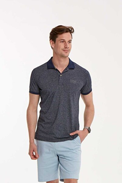 Voltaj Vj Printed Polo Collar Men's T-Shirt