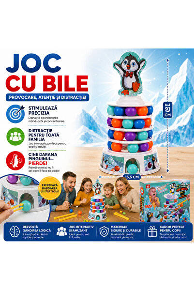 SMARTECH Joc de îndemânare, pinguin schior, plastic, multicolor