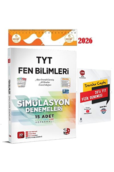 3D TYT 3D Simülasyon Fen Bilimleri Denemeleri 2026 YENİ ve HEDİYE TYT Dersler Cepte Fizik Denemesi