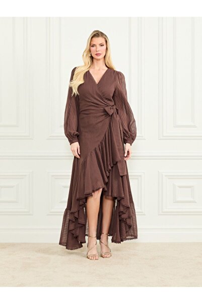 Guess Marciano long fit-and-flare dress