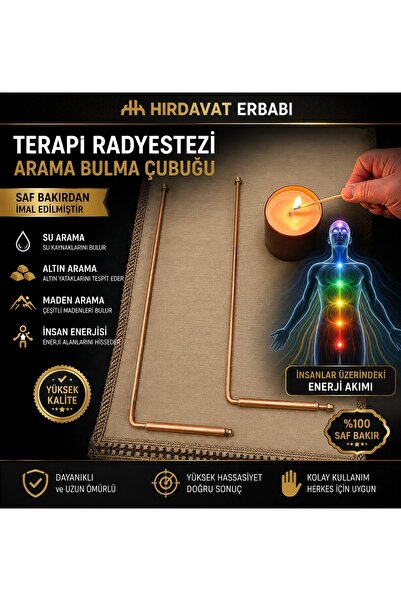 Therapy Radiesthesia - made of pure  copper Water,gold and various mineral Search Rod