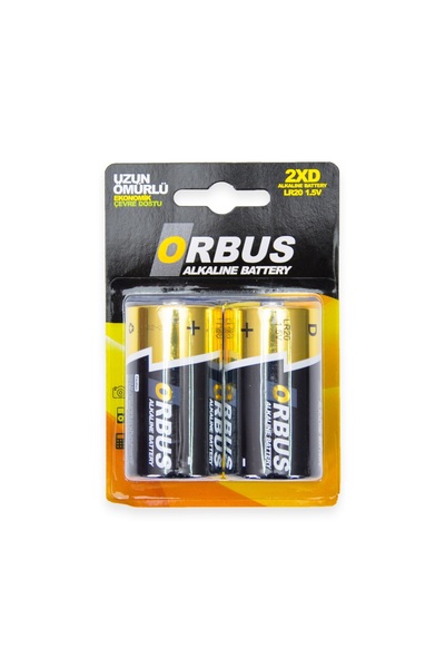 ORBUS Alkaline LR20 Büyük Pil 2 li