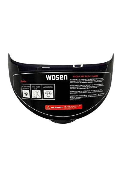WOSEN WS-202 Smoke Vizör siyah camlı (wosen vogs aynı vizor)