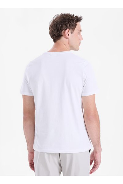 Reebok Lc 6191 New Id Reg Ii Sl Tee White Round Regular Fit Plain Men's T-Shirt