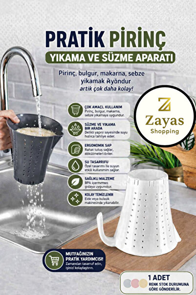 Zayas Shopping Practical Rice Washing and Straining Apparatus