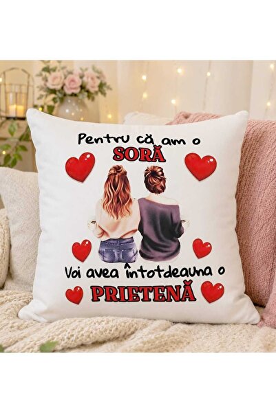 OEM Pernă Personalizată Cadou pentru Soră, 40x40 cm