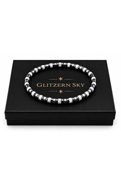 nss sky rock Cylinder Cut Natural Stone Bracelet Minimal Elegance with 4mm Th...