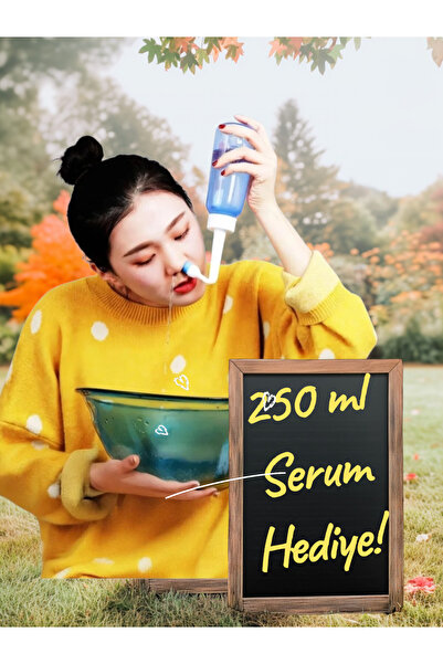 ORGANICYOU HANGZHOU Yetişkinler/Çocuklar İçin Burun Yıkama Şişesi 300ml Sinüs...