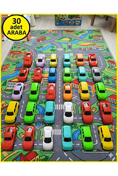 OYUNCAKSAHİLİ Oyuncak 30lu Araç Seti Otomobil Cars Araba Seti 30 Adet Renkli ...