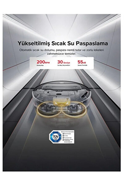 Roborock 22000Pa Tam Otomatik Kendini Temizleyen Akıllı Robot Süpürge Mekanik...