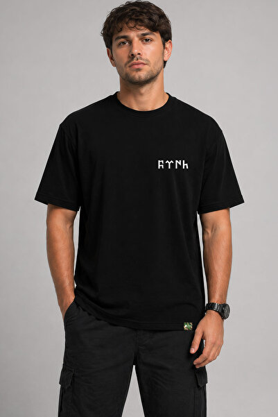TURAN TACTICS Göktürkçe Türk Tasarımlı Rahat Kalıp Unisex T-shirt