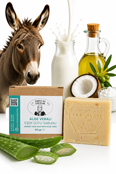 Şükran Ana Aloe Veralı Zeytin ve Hindistan Cevizi Yağlı Doğal El Yapımı Eşek ...