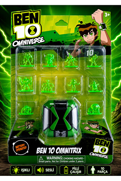 Retoys Benten 10 Omnitrix 10 Figürlü Işıklı Sesli Saat